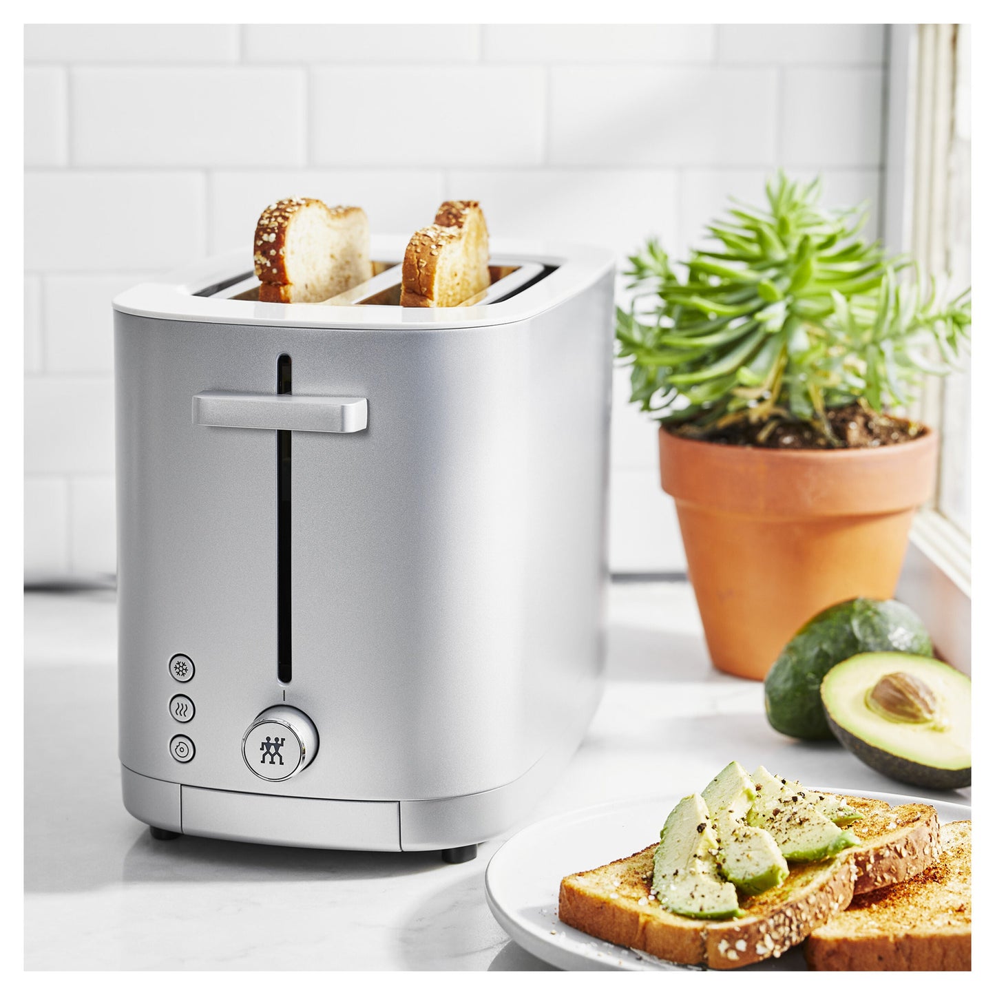ZWILLING Enfinigy 2 Short Slots Toaster - Silver