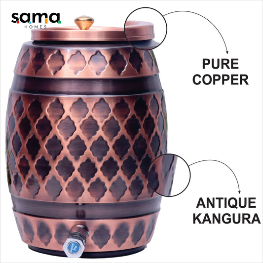 Pure Copper Water Dispenser Barrel Kangura Designed Capacity