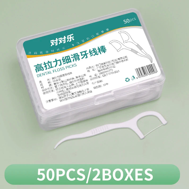 150/100/250/1000pcs Ultra-Fine Disposable Dental Floss Sticks ā Portable, Safe & Easy to Use