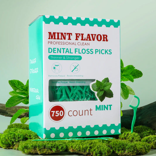 Mint Dental Floss Sticks – Portable Disposable Oral Care Picks for Deep Interdental Cleaning