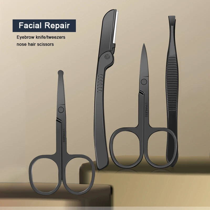 8/12/15/20/24 Pcs Manicure Nail Clipper Set – Stainless Steel Pedicure & Beauty Grooming Kit