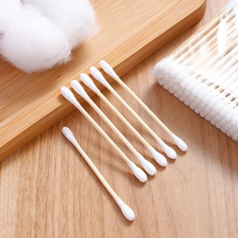 100pcs Disposable Double-Ended Cotton Swabs β Ear Cleaning & Makeup Removal