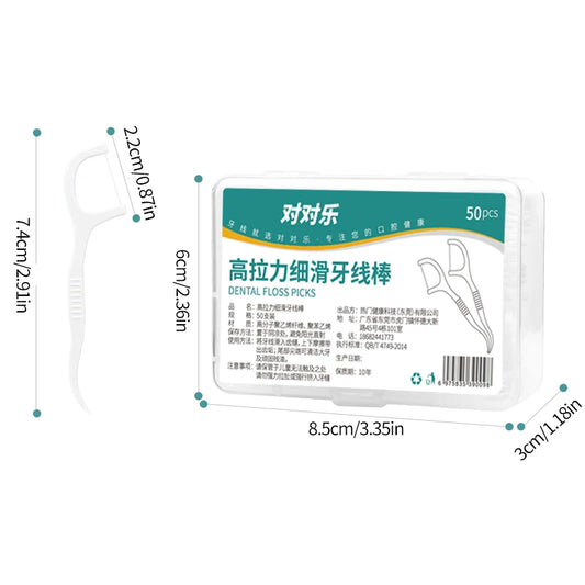 150/100/250/1000pcs Ultra-Fine Disposable Dental Floss Sticks – Portable, Safe & Easy to Use