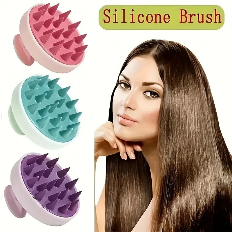 2-in-1 Silicone Scalp Massager & Shampoo Brush – Gentle Head Spa Tool for Hair Growth & Relaxation