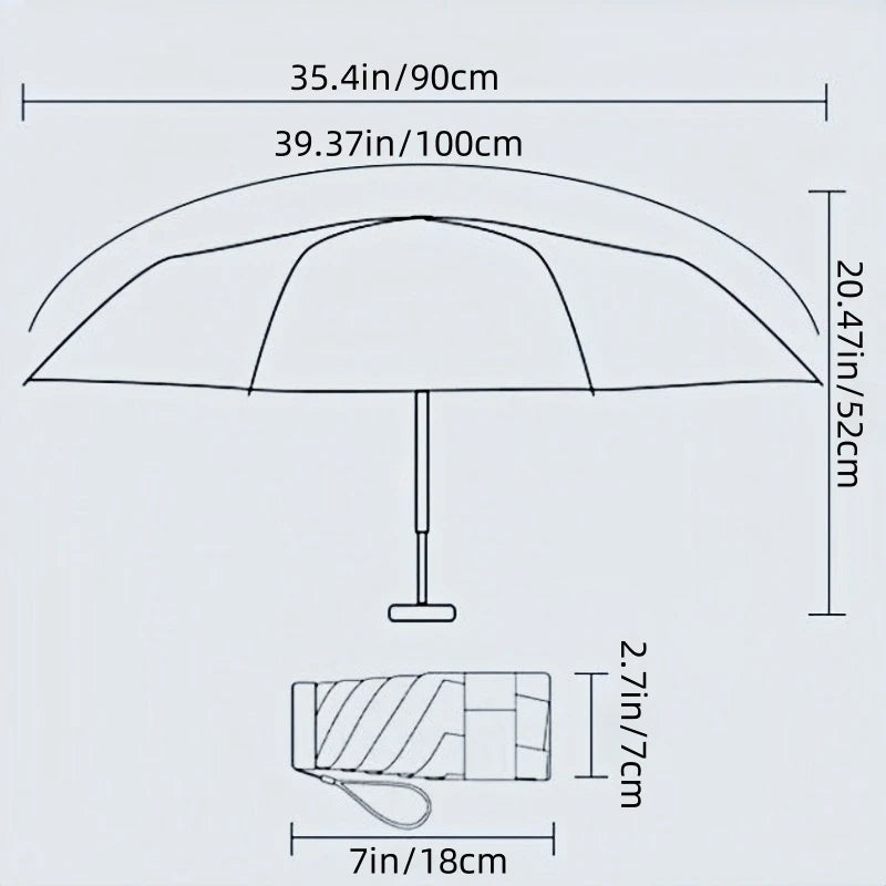 55% Off Mini Sun Umbrella – Compact Pocket Parasol with UV & Rain Protection