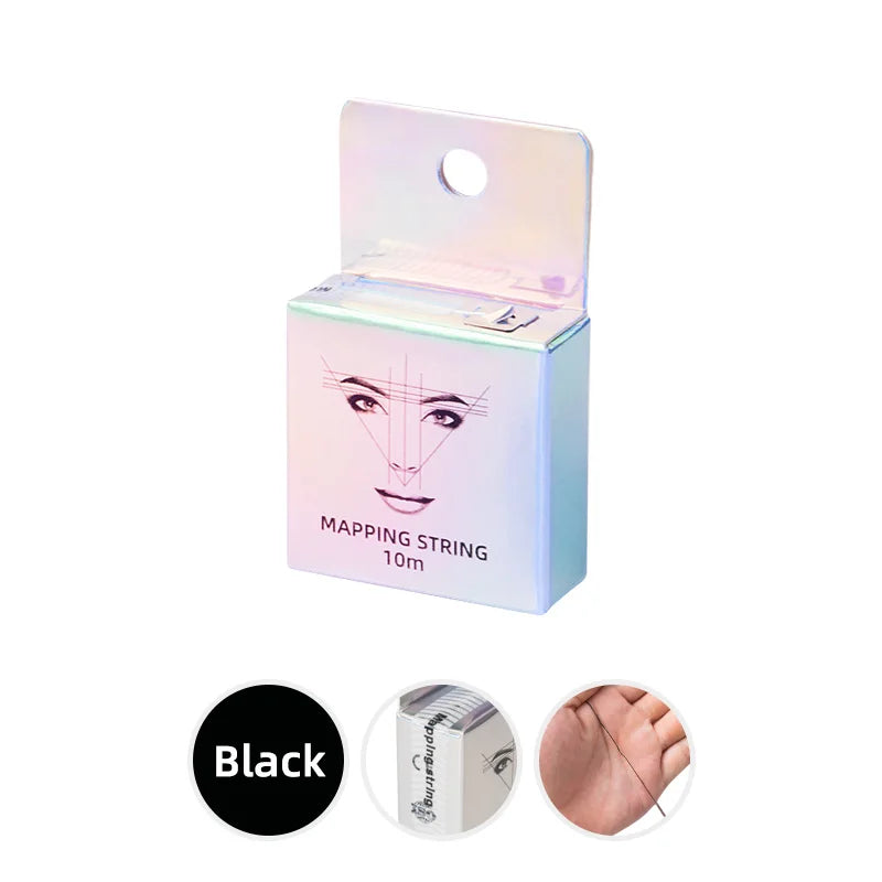 10m Eyebrow Mapping Marker Thread – Pre-Inked Microblading PMU String for Precise Brows