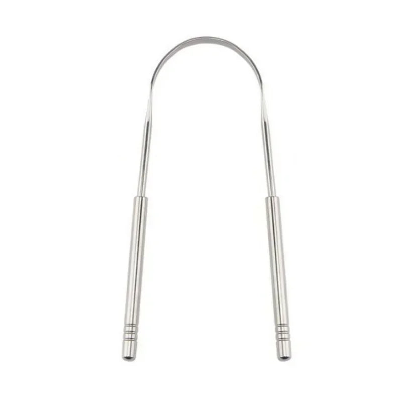 1/2 Pcs Reusable Stainless Steel Tongue Scraper – Oral Hygiene Cleaner for Fresh Breath & Healthy Mouth