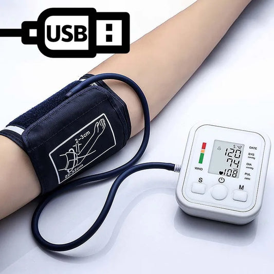 Portable Digital Tonometer – Automatic Arm Blood Pressure & Heart Rate Monitor, Professional Medical BP Device