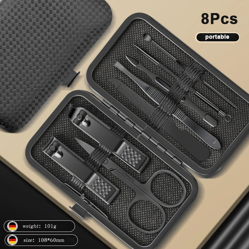 8/12/15/20/24 Pcs Manicure Nail Clipper Set – Stainless Steel Pedicure & Beauty Grooming Kit