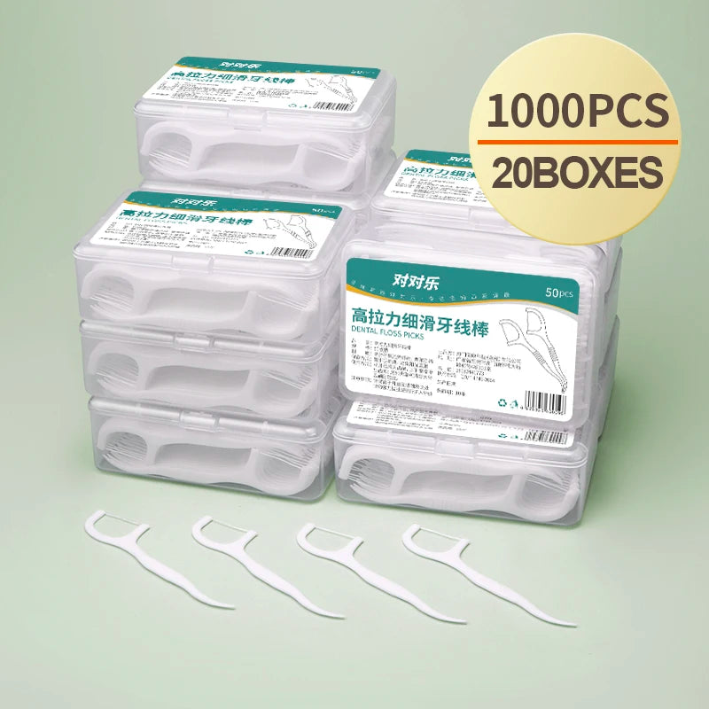 150/100/250/1000pcs Ultra-Fine Disposable Dental Floss Sticks ā Portable, Safe & Easy to Use