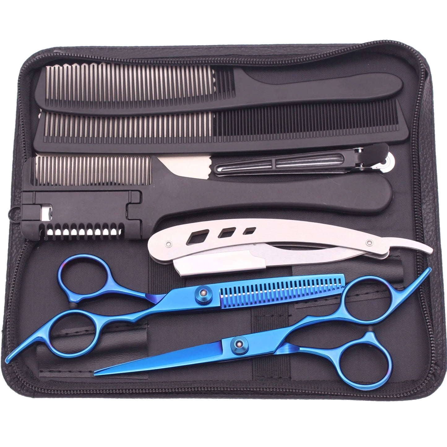 6.0'' Hair Scissors Professional Cutting Shears Thinning Hairdressing Haircut Comb Razors Sets Salon Barber & Home Dropshipping