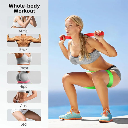 5-Pack Resistance Bands – Yoga, Fitness, Hip & Leg Training, Squat, Dance, Stretch Bands