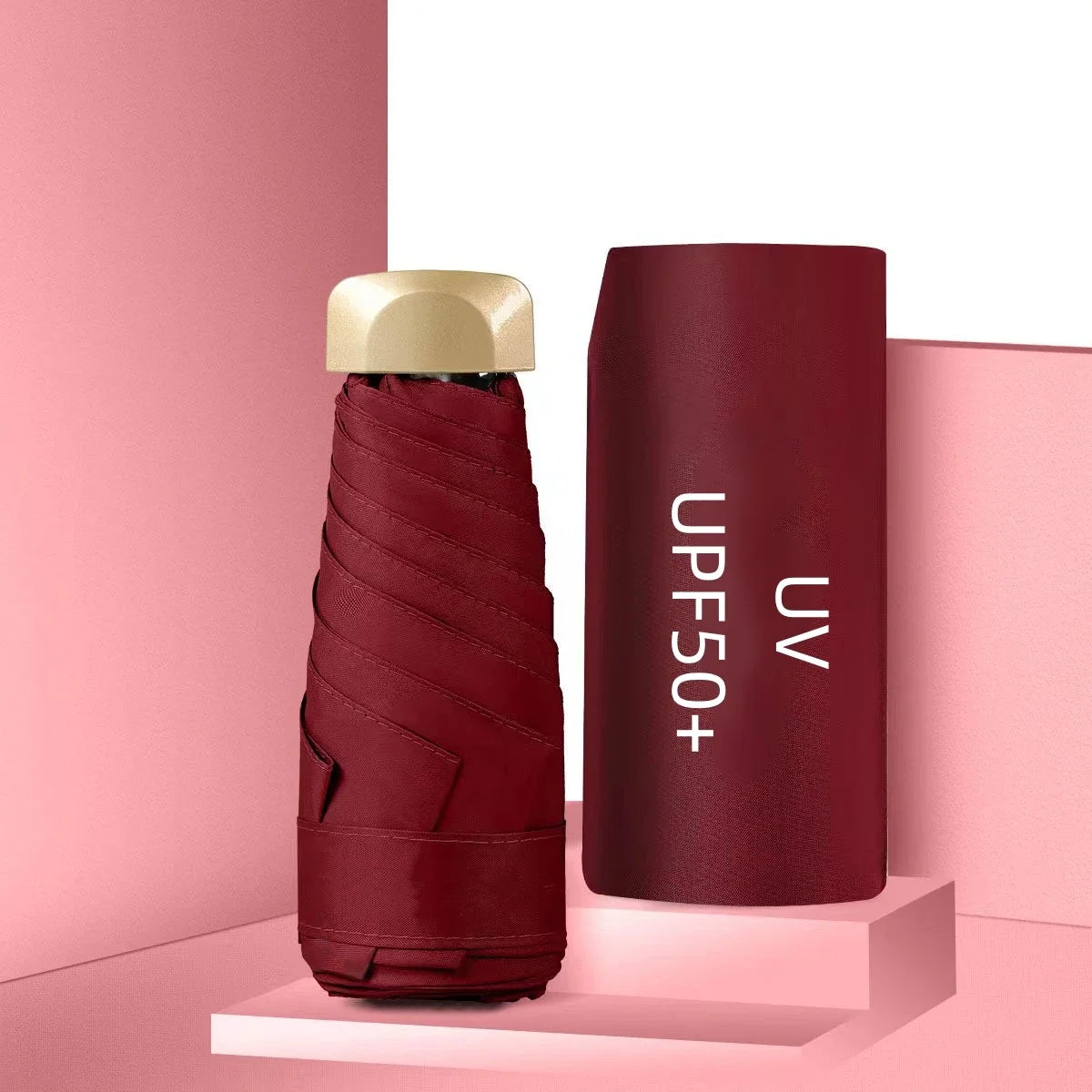 Mini Pocket Umbrella – Portable Travel Sun & Rain Parasol | UPF50+ Folding Capsule Umbrella