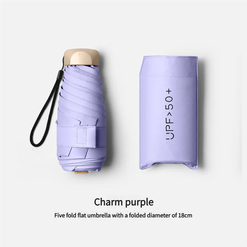 55% Off Mini Sun Umbrella – Compact Pocket Parasol with UV & Rain Protection