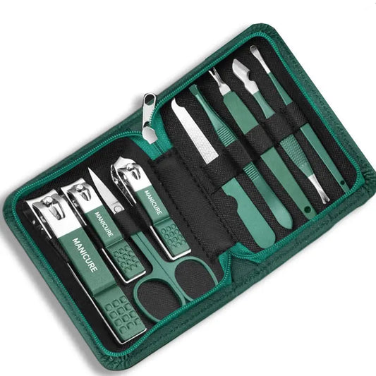Professional Nail Care Kit – 7/10/12/18 Piece Stainless Steel Manicure & Pedicure Set with Travel Case