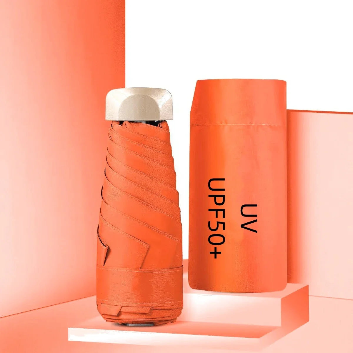 Mini Pocket Umbrella – Portable Travel Sun & Rain Parasol | UPF50+ Folding Capsule Umbrella