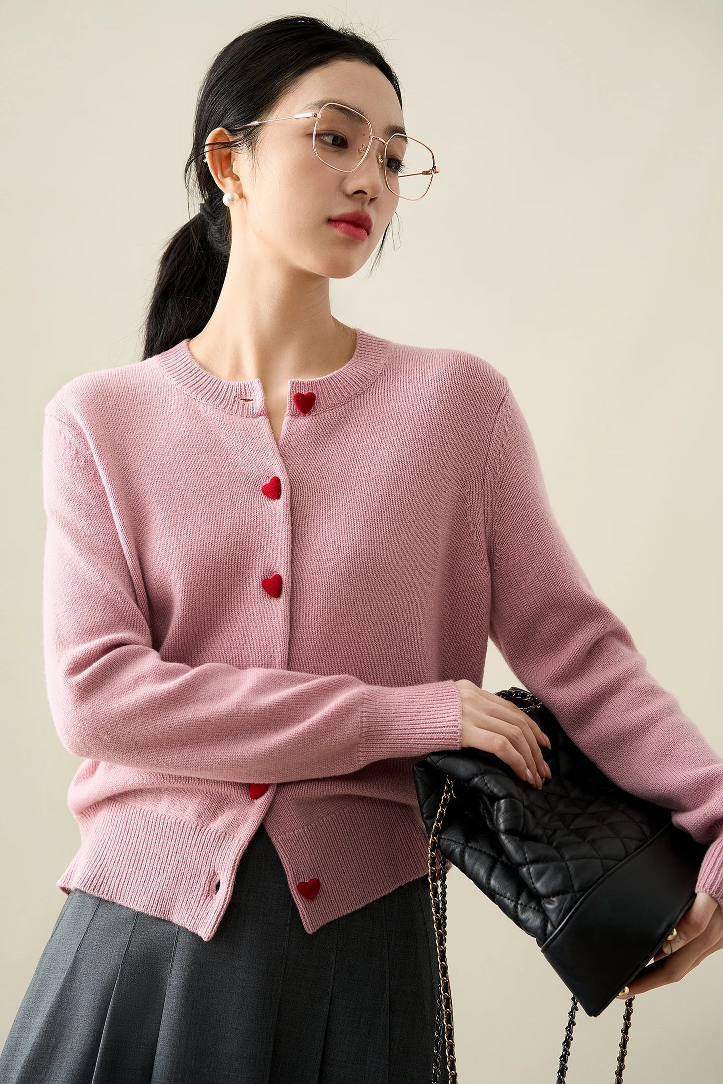Love at First Sight – Handmade Italian Organic Wool & Cashmere Knit Cardigan