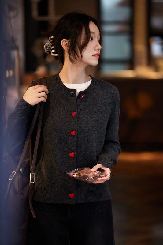 Love at First Sight – Handmade Italian Organic Wool & Cashmere Cardigan