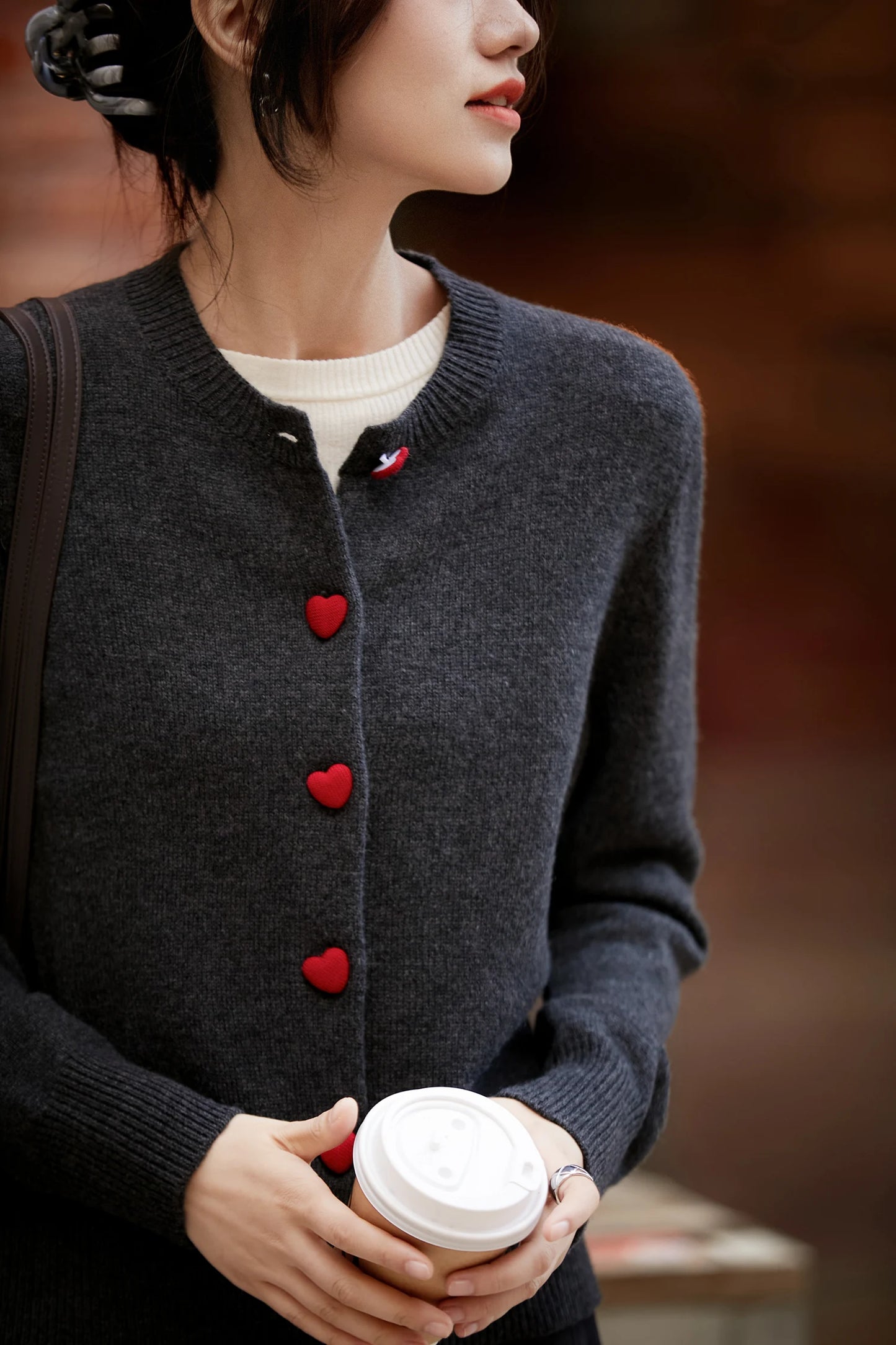Love at First Sight – Handmade Italian Organic Wool & Cashmere Knit Cardigan