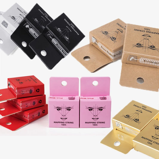 10m Eyebrow Mapping Marker Thread – Pre-Inked Microblading PMU String for Precise Brows