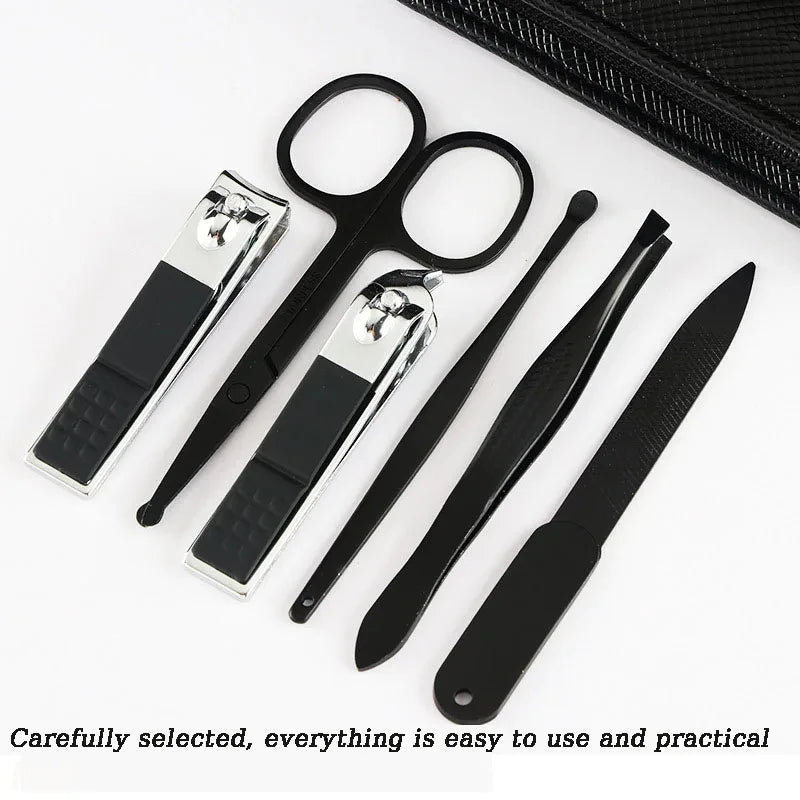 Special Nail Clippers Manicure Set – 6 Piece Portable Grooming Kit for Men & Women