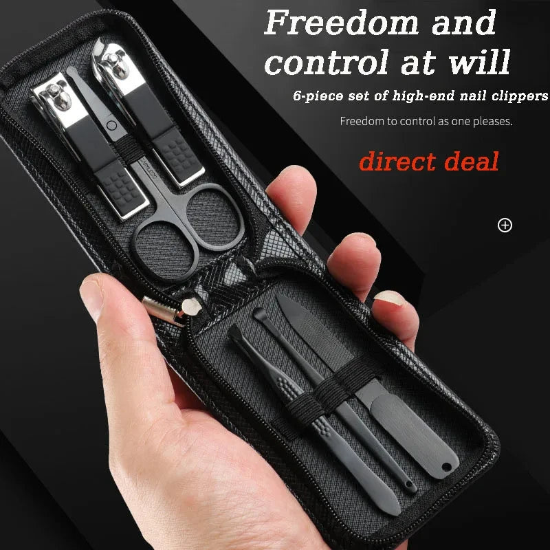 Special Nail Clippers Manicure Set – 6 Piece Portable Grooming Kit for Men & Women