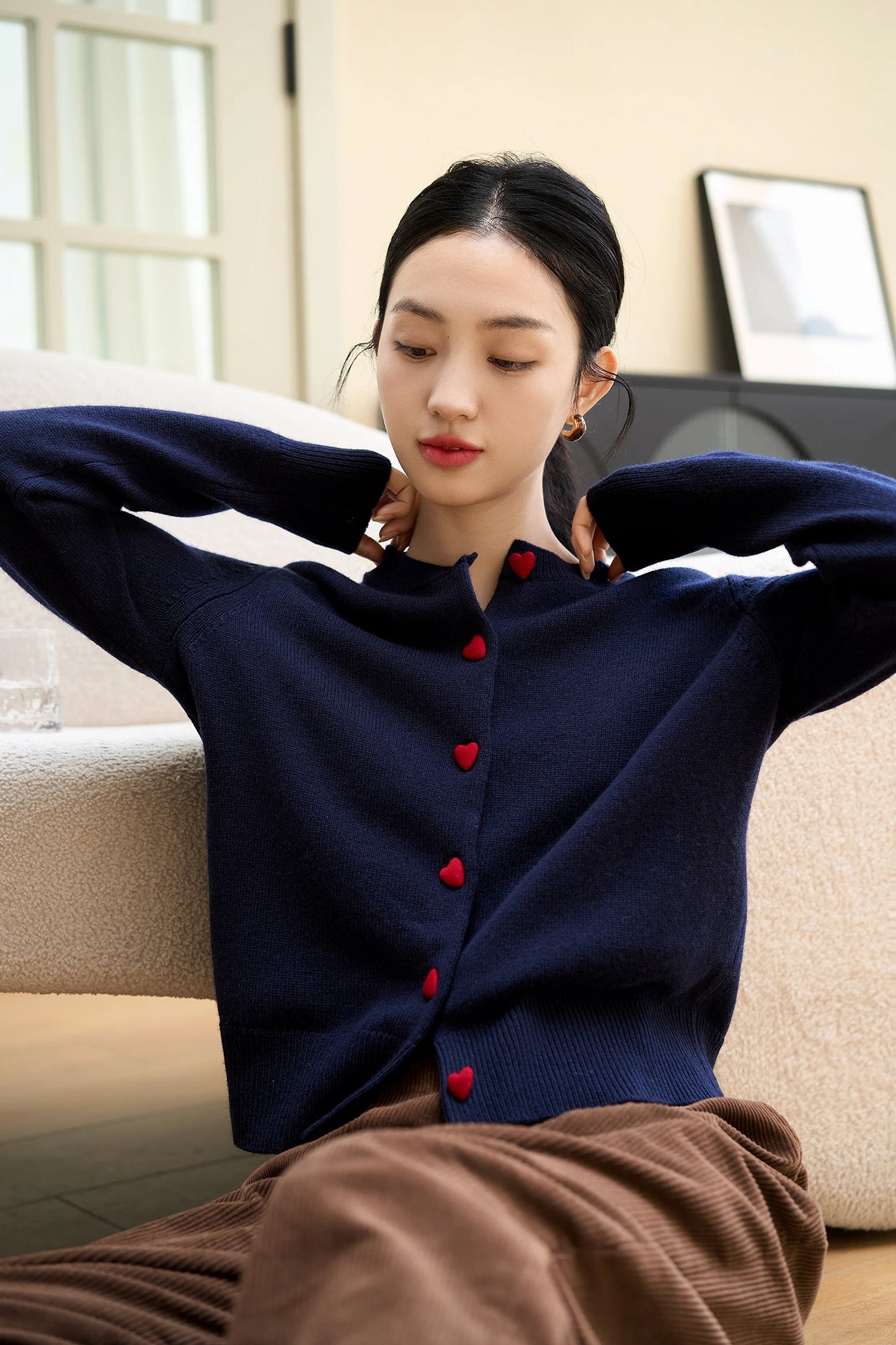 Love at First Sight – Handmade Italian Organic Wool & Cashmere Knit Cardigan