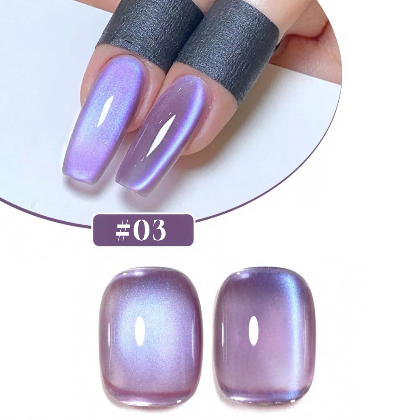 1/6PCS SS25 Cat Eye Gel Polish Kit – 5 Colors w/ Glass Beads & Crystal Effect | Professional Nail Art Manicure Supplies
