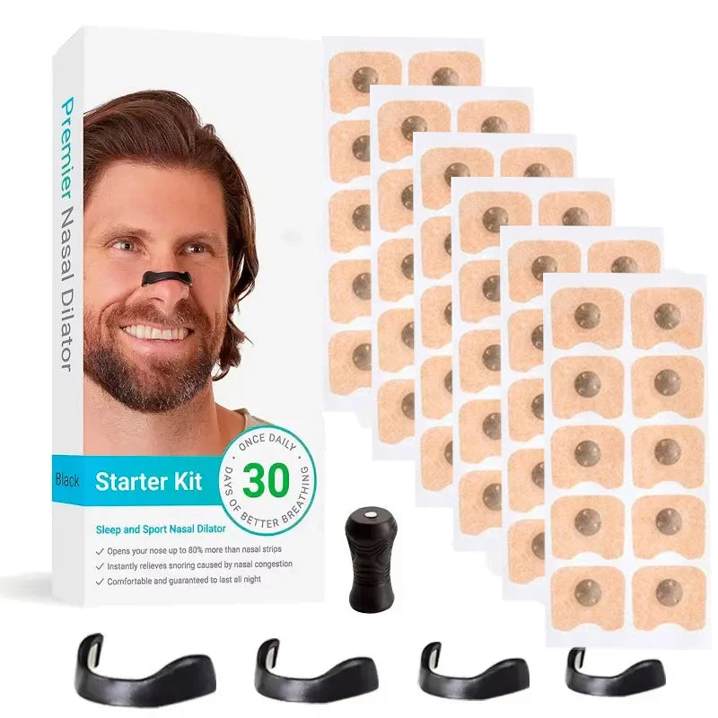 Sport Nasal Breathing Dilator Kit – Anti-Snoring Nose Clip & Sleep Nasal Strips for Better Breathing