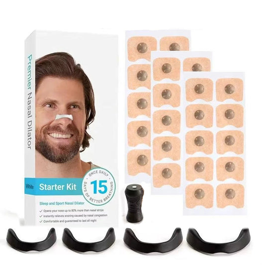 Sport Nasal Breathing Dilator Kit – Anti-Snoring Nose Clip & Sleep Nasal Strips for Better Breathing