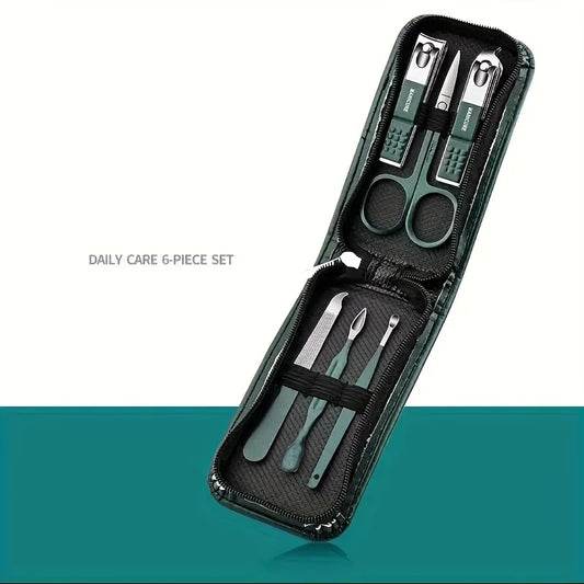 Special Nail Clippers Manicure Set – 6 Piece Portable Grooming Kit for Men & Women