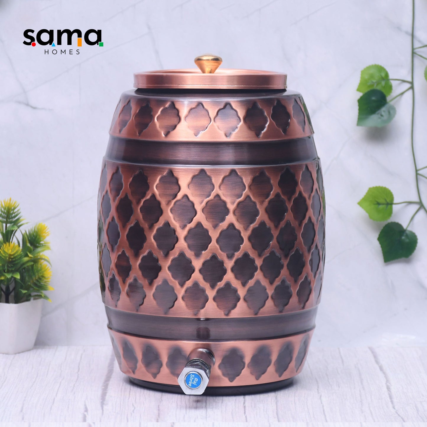 Pure Copper Water Dispenser Barrel Kangura Designed Capacity