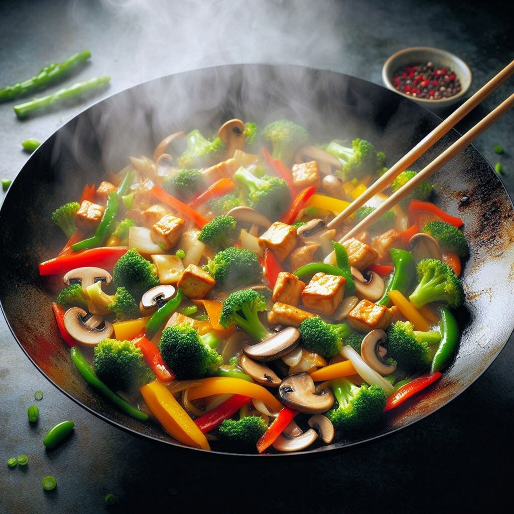 Flavorful Breakfast Delight: Vegetable Stir-Fry with Tofu